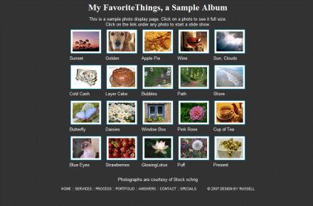 Photo Slideshow, My Favorite Things